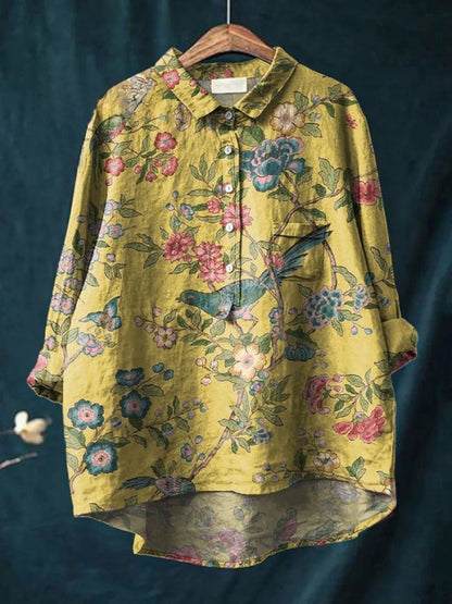 Lina | Vibrant Floral Embroidery Top