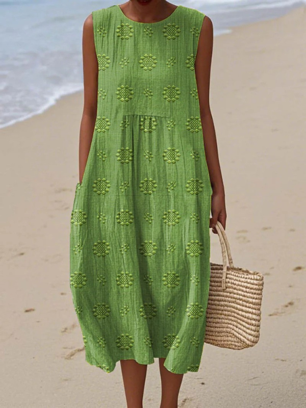 Printed Midi Dress