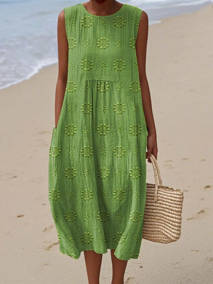 Printed Midi Dress