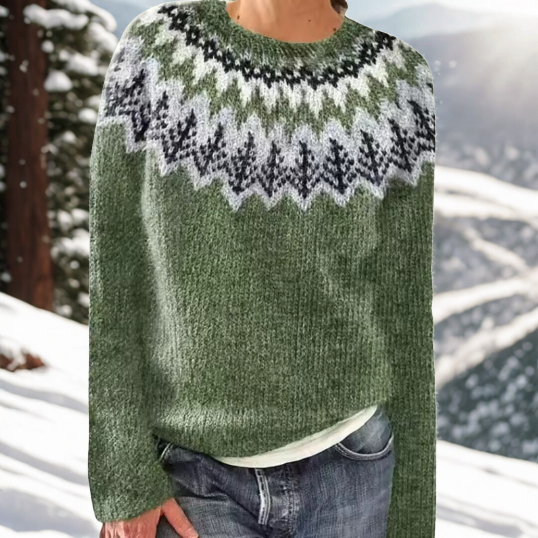 Eira – Cozy Sweater Featuring Timeless Winter Accents