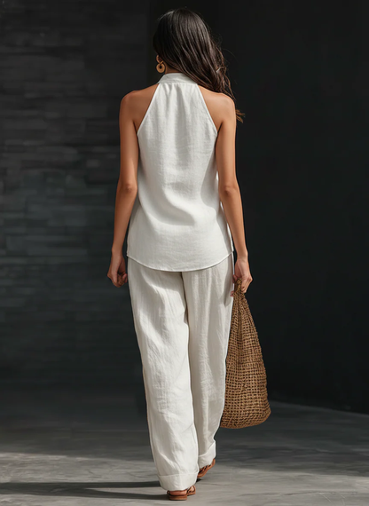 Zoë | Sleeveless Wide-Leg Trouser Ensemble
