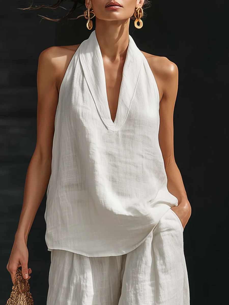 Zoë | Sleeveless Wide-Leg Trouser Ensemble