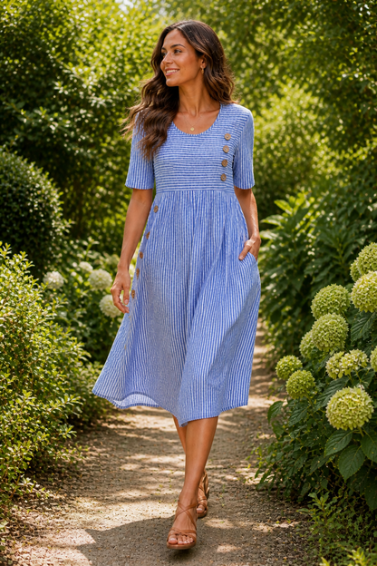 Striped Midi Dress