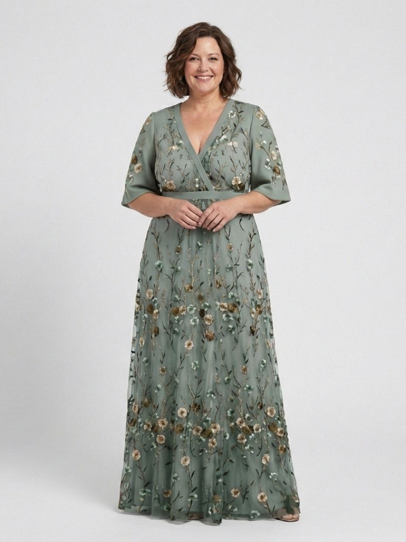 Stella | Floral V-Neck Maxi Dress