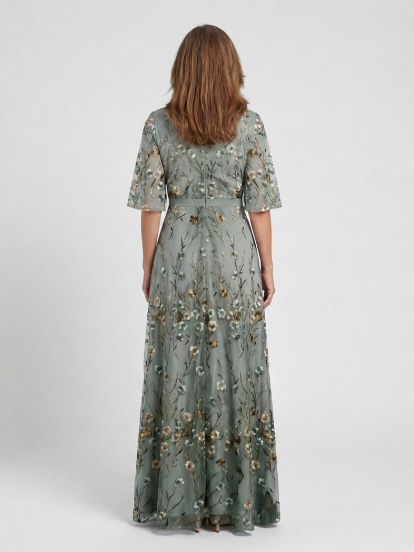 Stella | Floral V-Neck Maxi Dress
