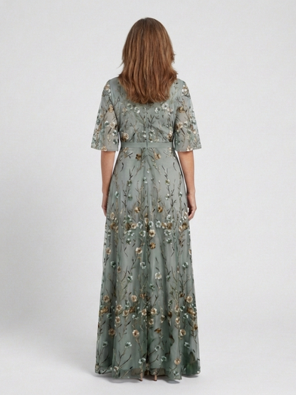 Stella | Floral V-Neck Maxi Dress
